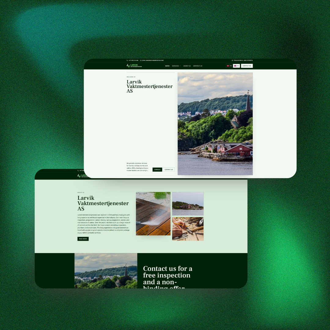 Larvik Vaktmester website