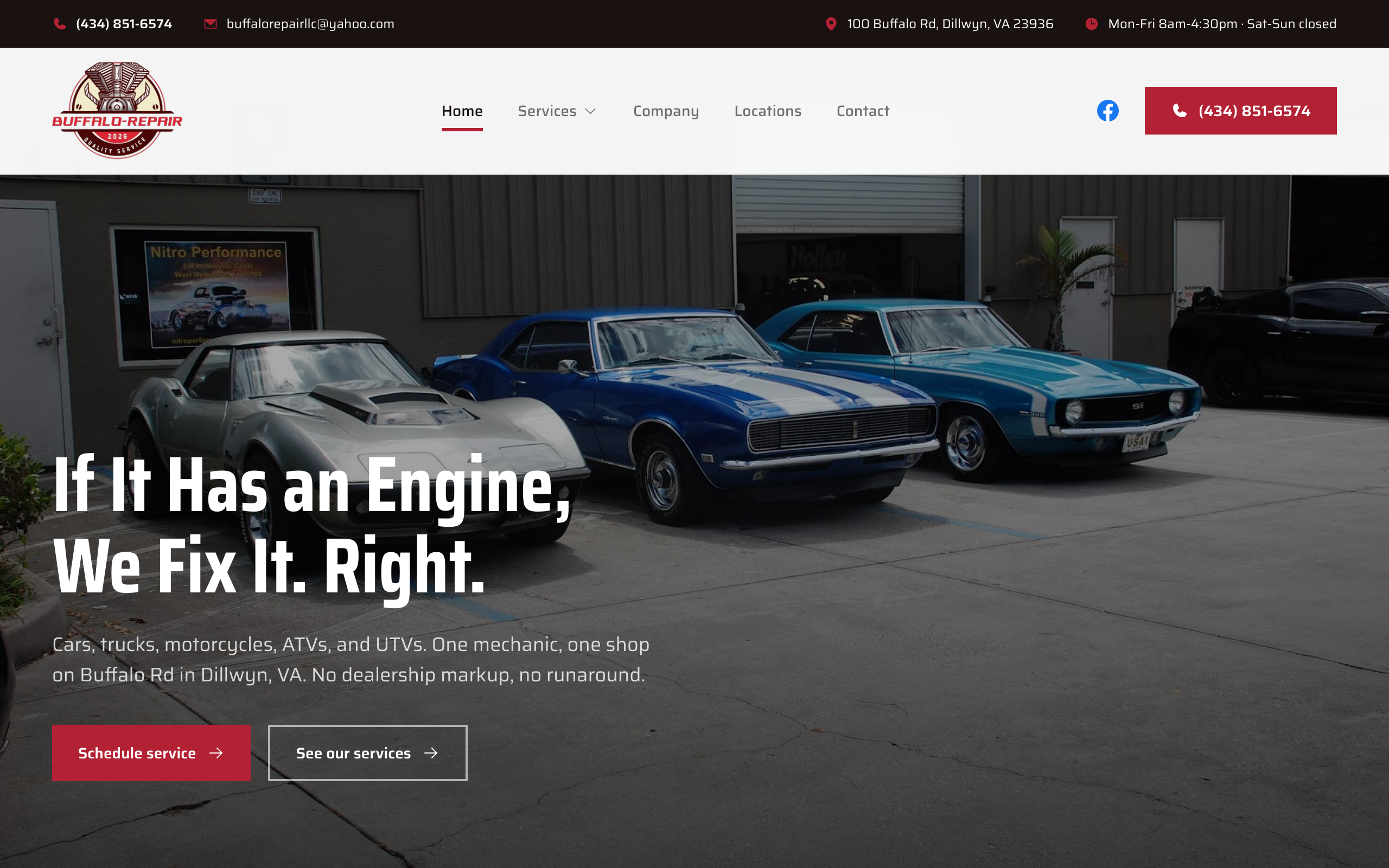 Buffalo Repair LLC website screenshot