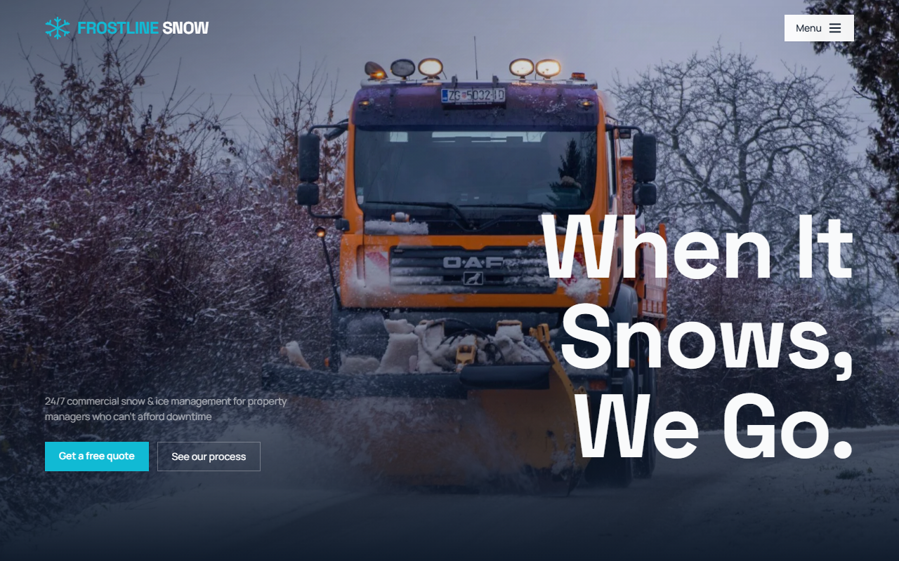 Frostline Snow website screenshot