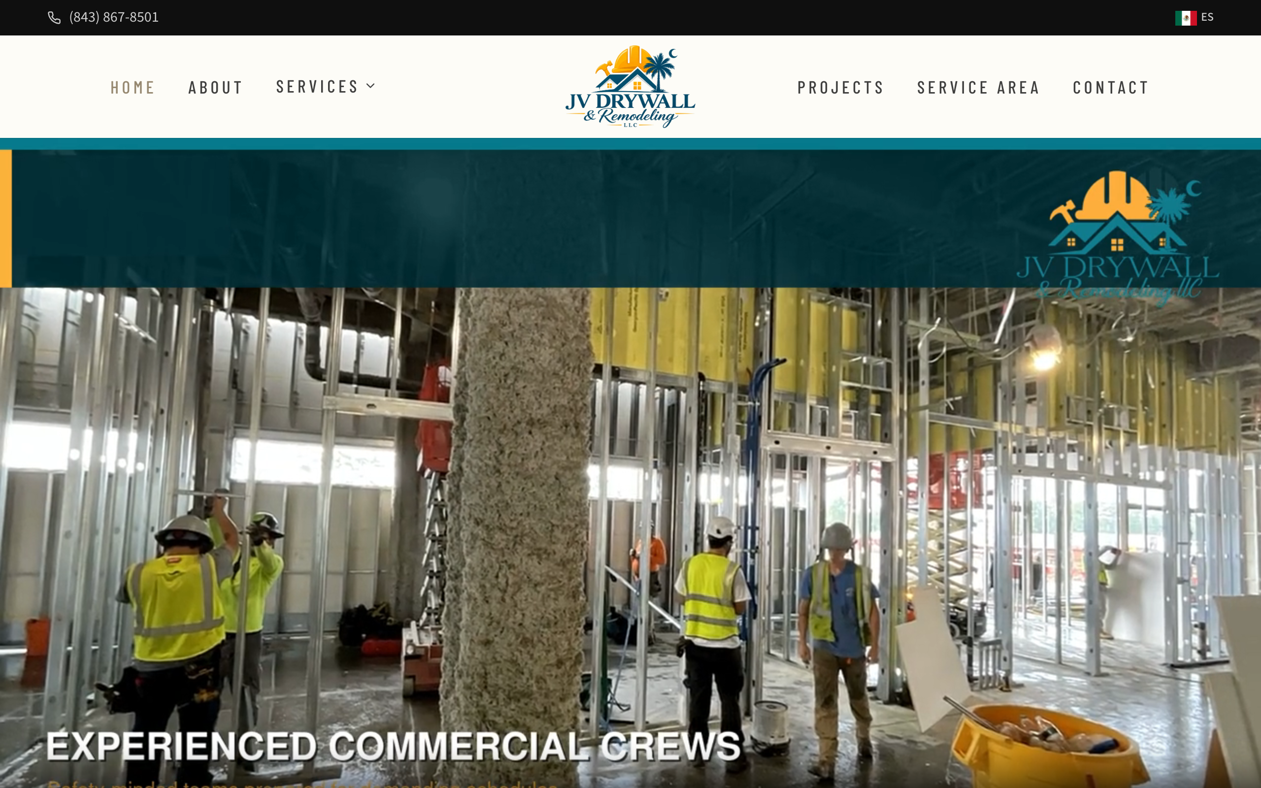 JV Drywall & Remodeling LLC website screenshot