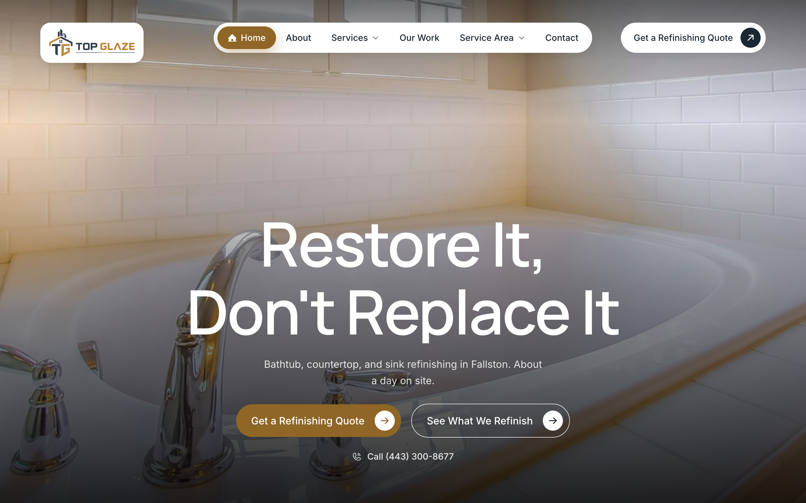 Top Glaze website screenshot